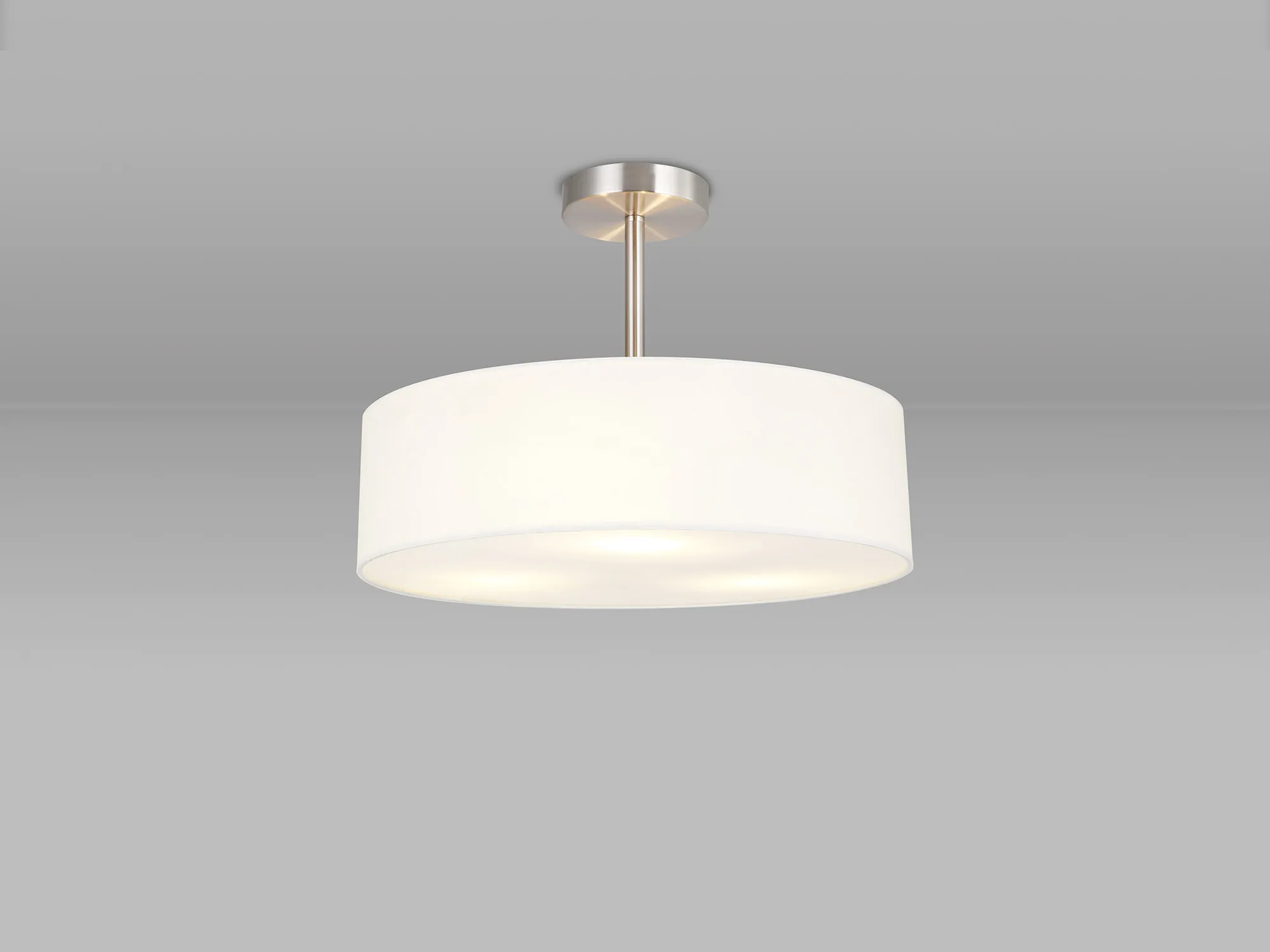 Baymont SN WH Ceiling Lights Deco Semi Flush Fittings